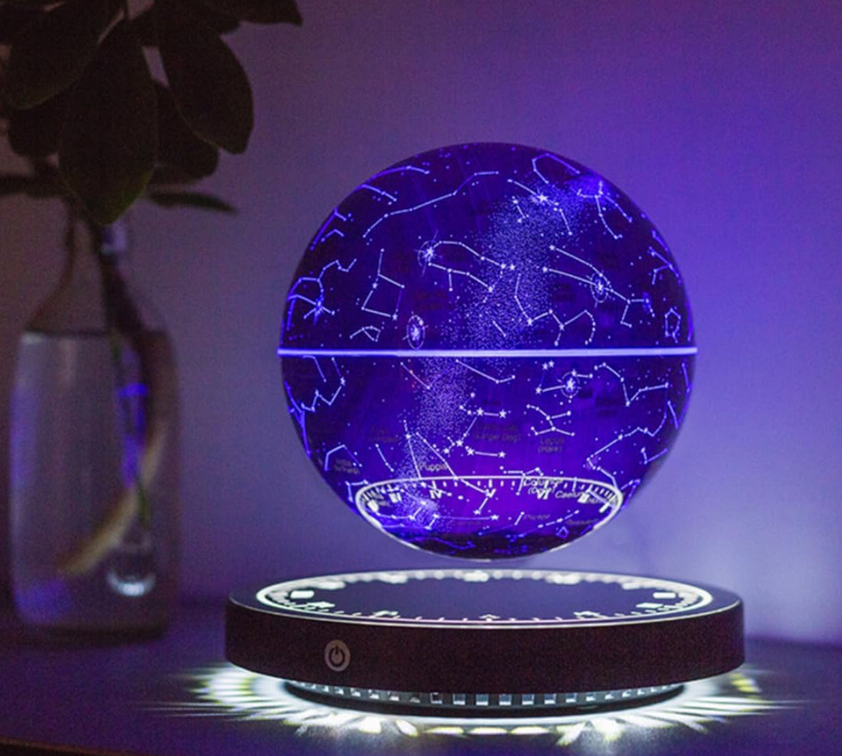 Anti-Gravity Tech Levitating Globe, 3D Spinning Luminous Magnetic Floating Globe, Desktop Decor Ornament for Office