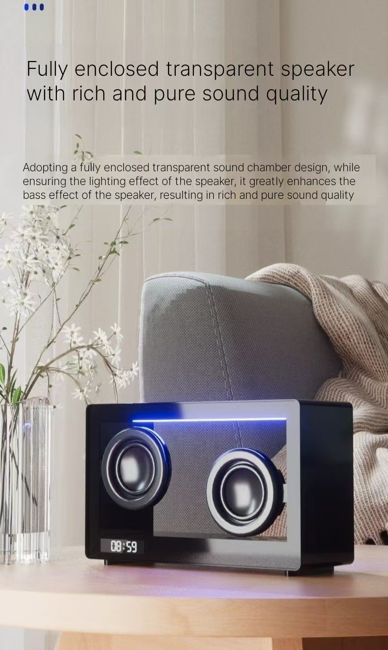 2024 Transparent Bluetooth Speaker - Wireless Sound System with Atmosphere Lights