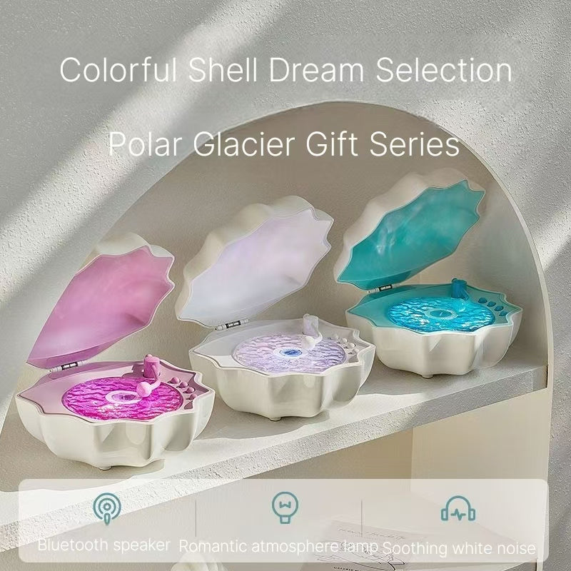 Shell Bluetooth Speaker - Ambient Light Projection High-End Gift