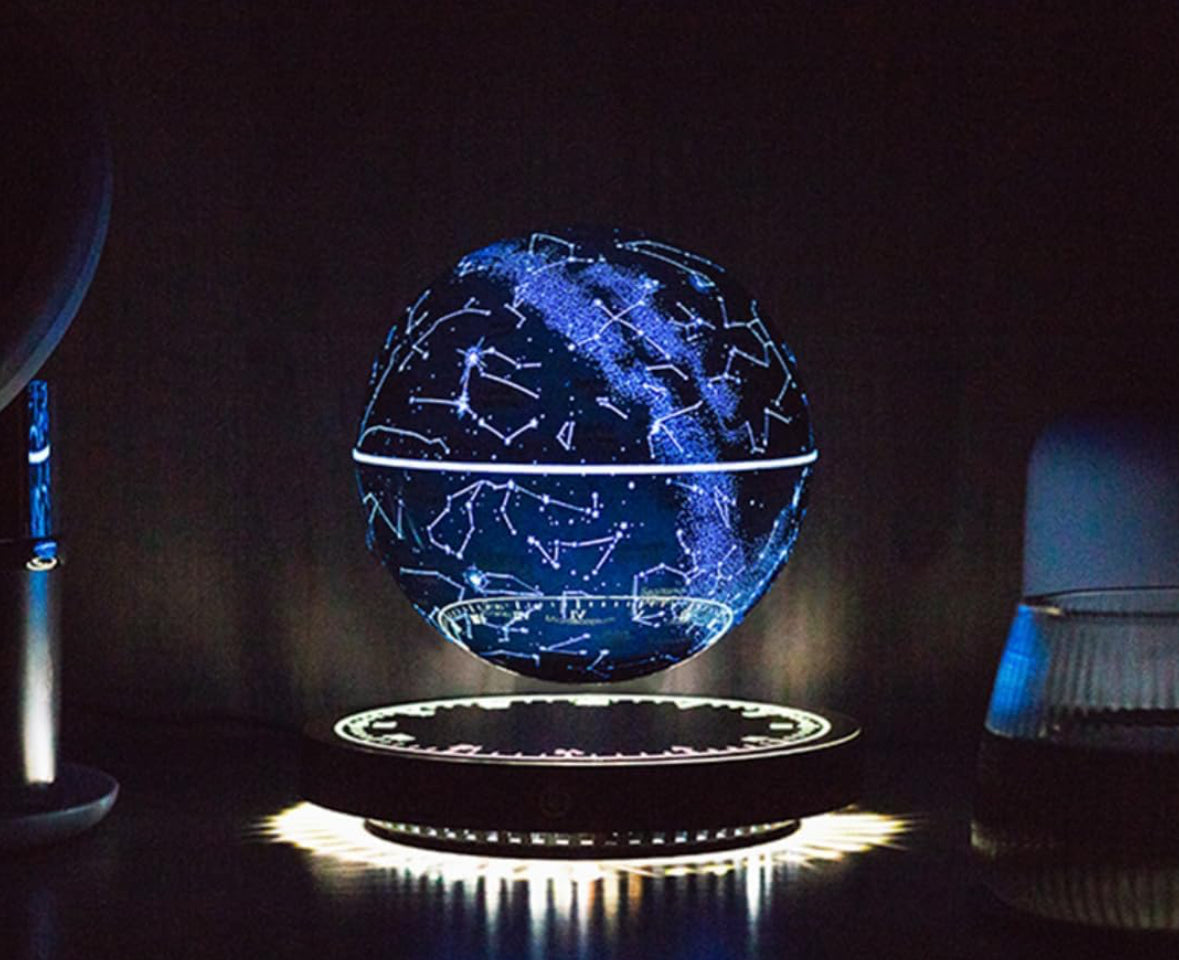 Anti-Gravity Tech Levitating Globe, 3D Spinning Luminous Magnetic Floating Globe, Desktop Decor Ornament for Office