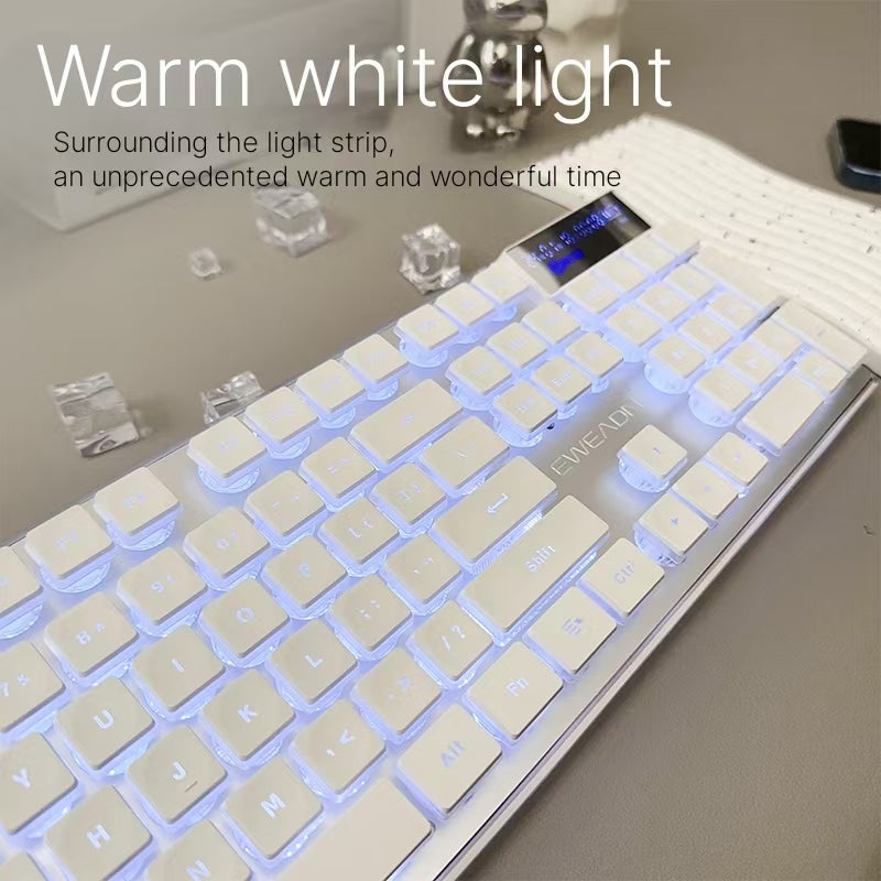 Wireless Bluetooth Mechanical Keyboard - Silent Backlit Tactile Gaming Keyboard