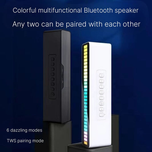 Voice Control Rhythm Bluetooth Speaker - Colorful Lighting Heavy Bass