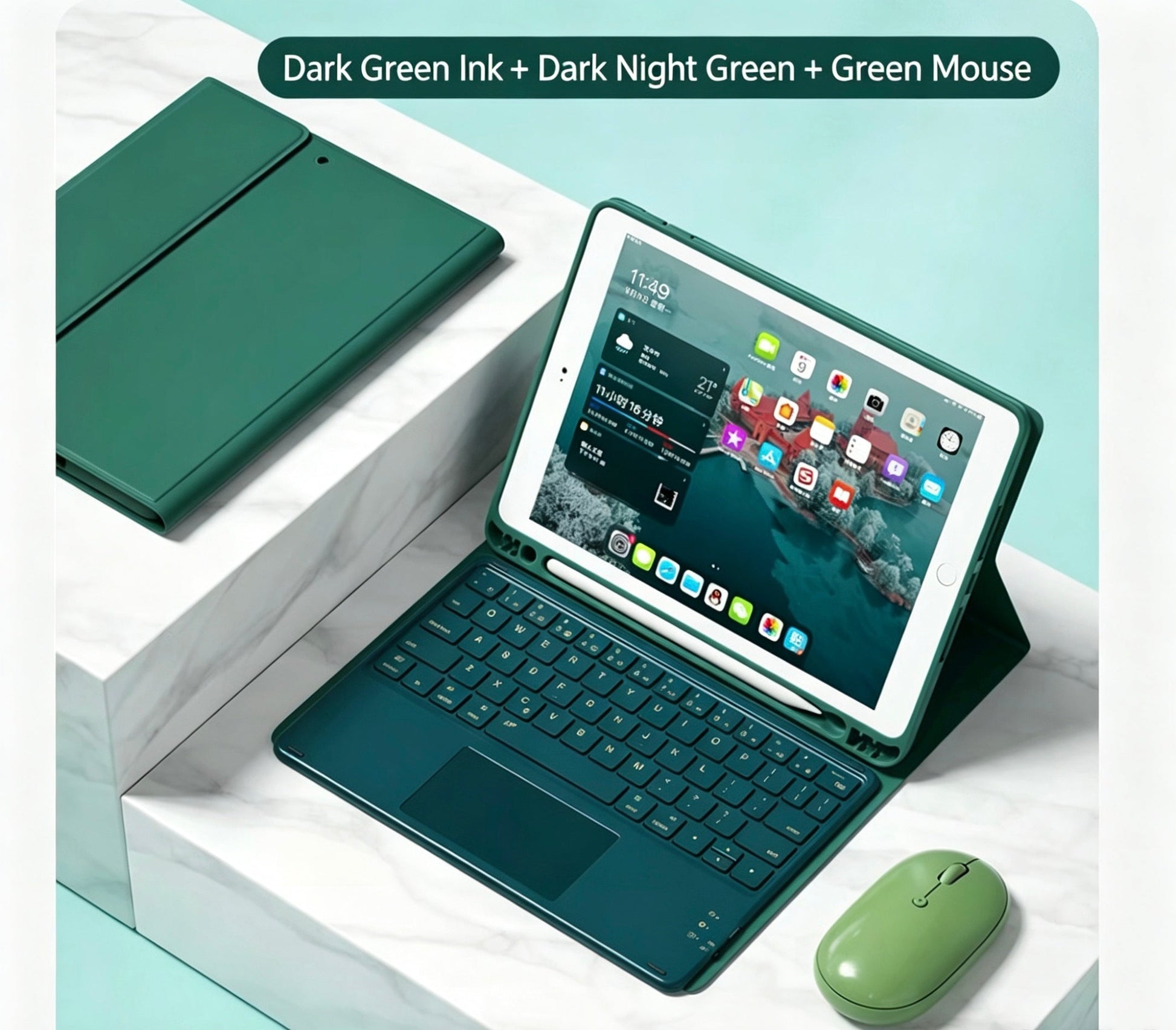 Detachable keyboard being removed from case