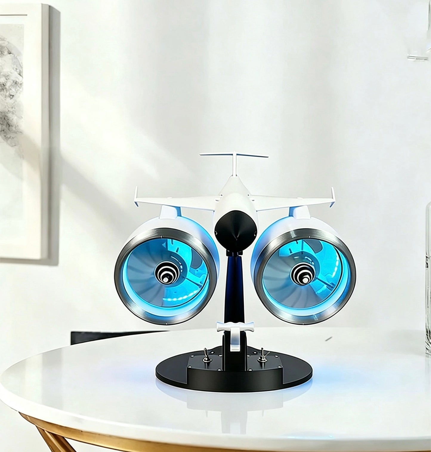 Airplane Model 2-in-1 Mini Humidifier and Spray Fan