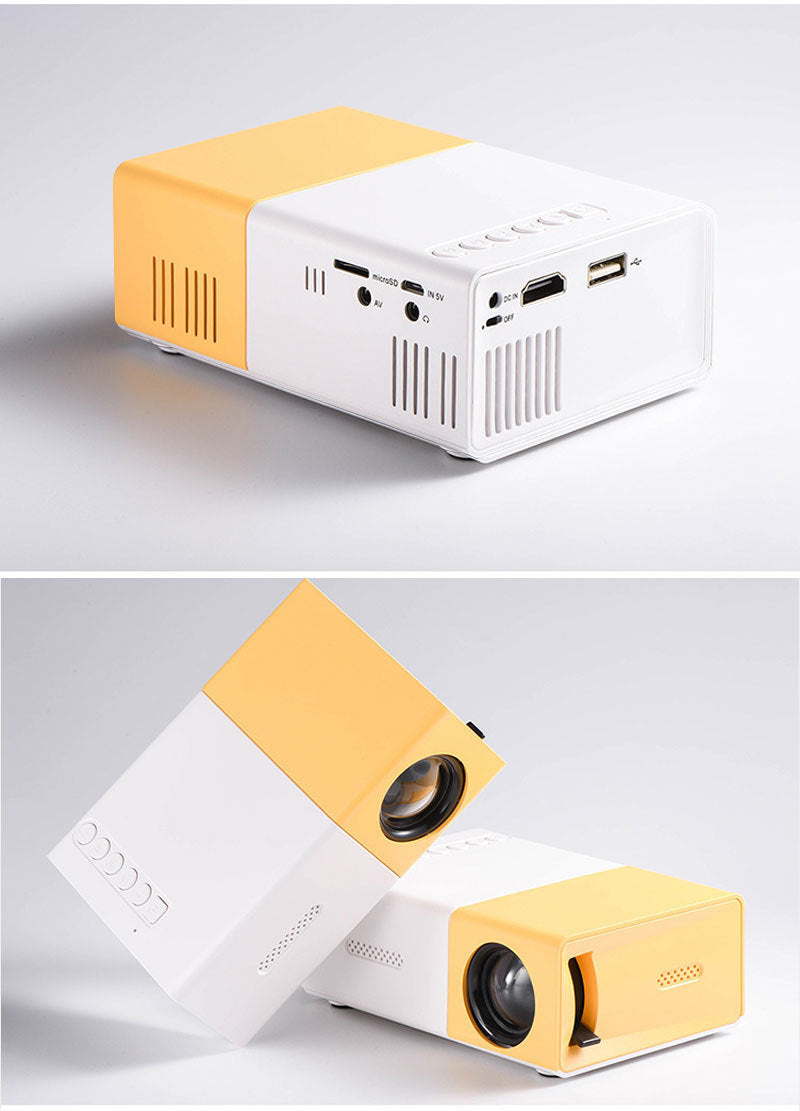 Mini Portable Projector - Wireless Screen Mirroring for Home Entertainment