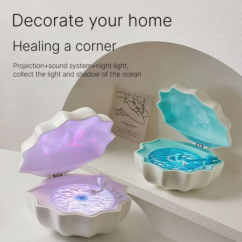Shell Bluetooth Speaker - Ambient Light Projection High-End Gift