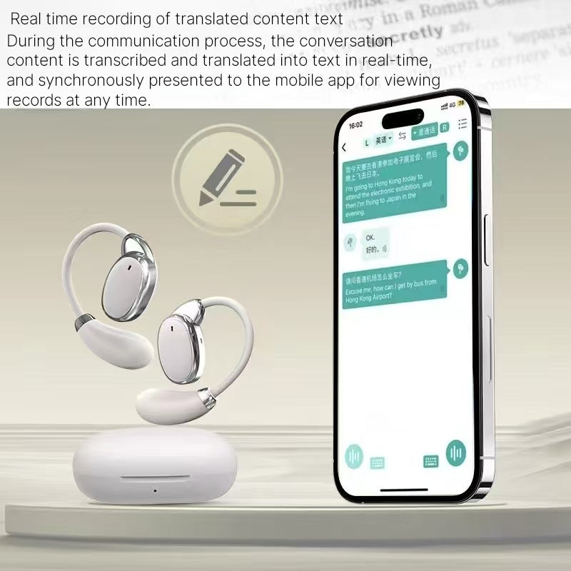 AI Translation Bluetooth Headphones - Multi-Language Wireless Noise Cancelling