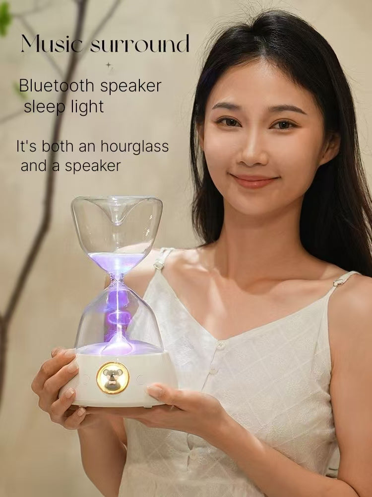Romantic Hourglass Lamp Bluetooth Speaker - Luxury Gift for Girls
