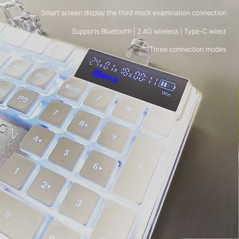 Wireless Bluetooth Mechanical Keyboard - Silent Backlit Tactile Gaming Keyboard