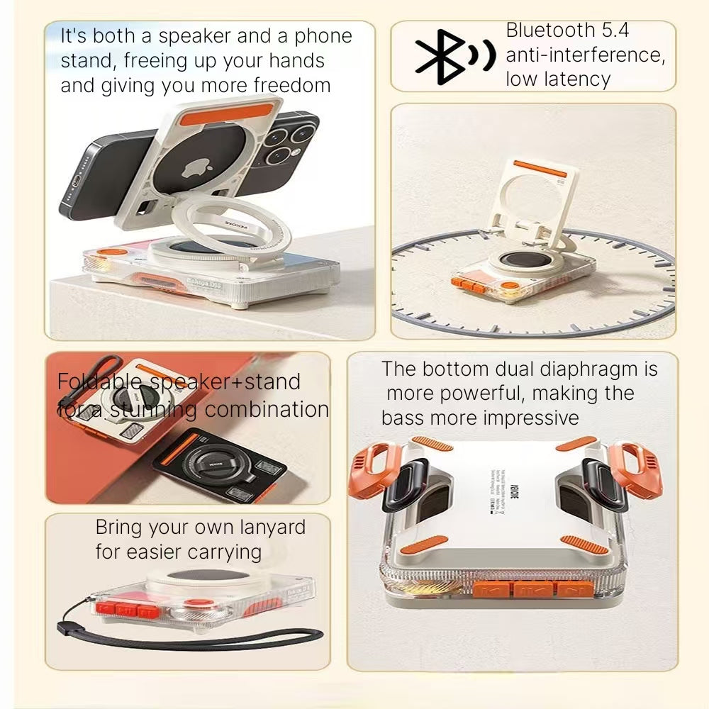 Multifunctional Bluetooth Speaker - Wireless Charging Stand with Tablet Holder