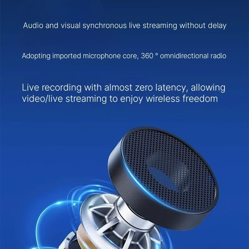 Wireless Lavalier Microphone - Dual Mic for Live Streaming & Video