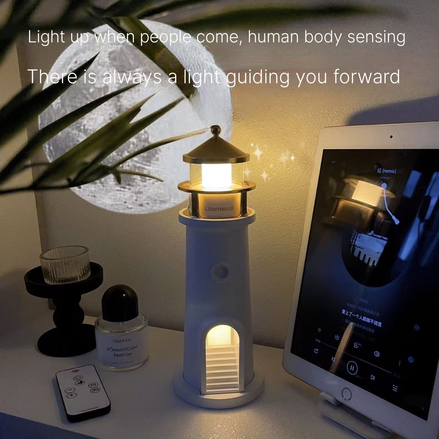 Creative Moonlight Lighthouse Bluetooth Speaker - Premium Desktop Decoration Gift