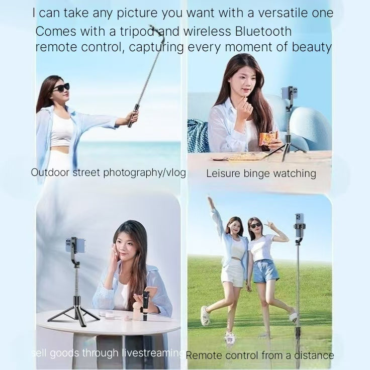 2024 Bluetooth Selfie Stick Tripod - Portable Folding Remote Control
