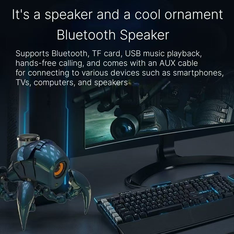 Mini Guardian Robot Bluetooth Speaker - Aromatherapy Humidifier with Night Light
