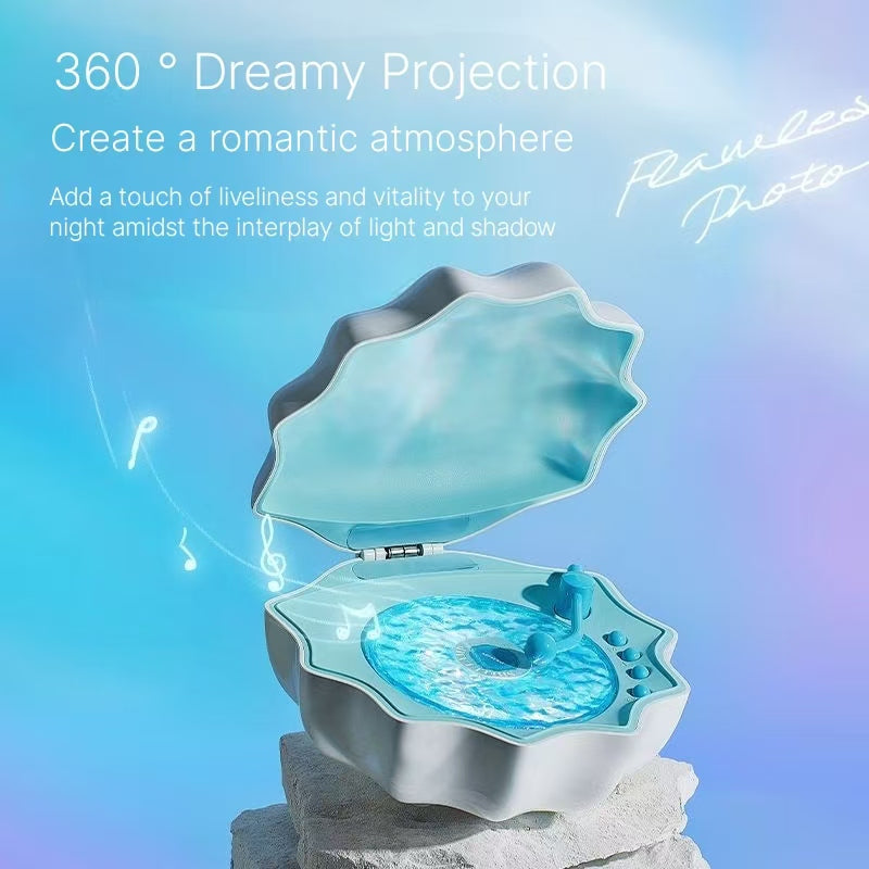 Shell Bluetooth Speaker - Ambient Light Projection High-End Gift