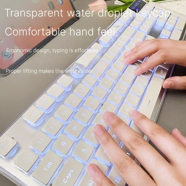 Wireless Bluetooth Mechanical Keyboard - Silent Backlit Tactile Gaming Keyboard