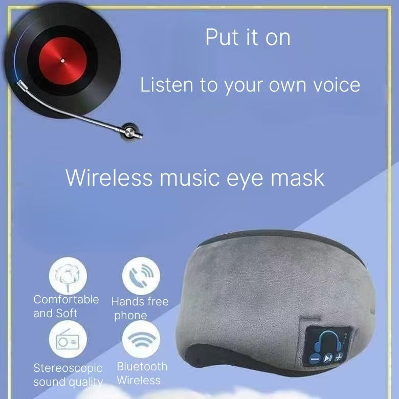 Bluetooth Sleep Eye Mask - Wireless Charging Music Headphones for Travel