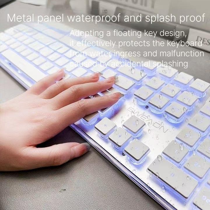 Wireless Bluetooth Mechanical Keyboard - Silent Backlit Tactile Gaming Keyboard