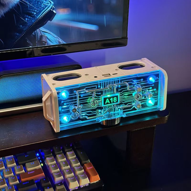 Cool Mecha Transparent Bluetooth Speaker - Dual Diaphragm Subwoofer
