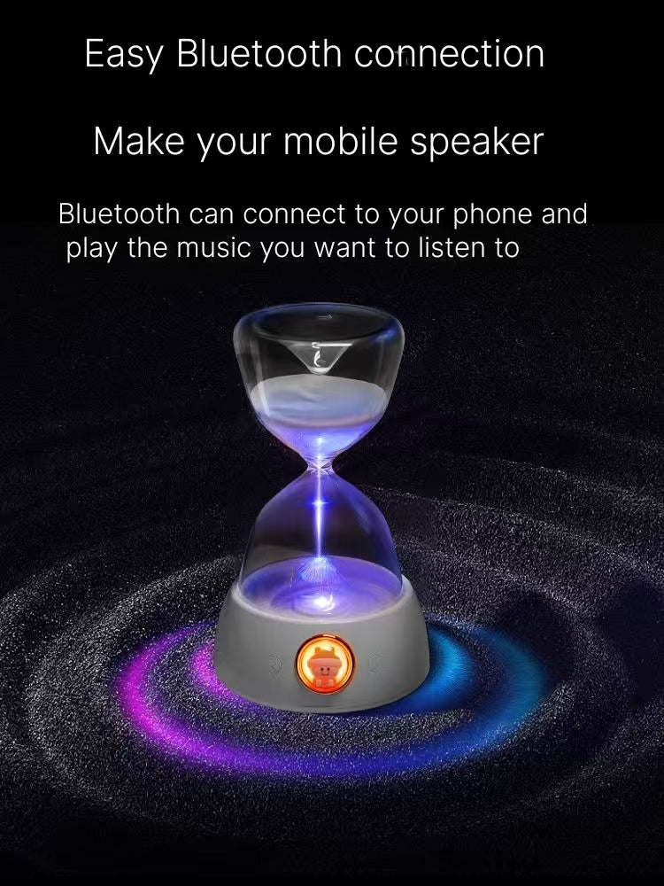 Romantic Hourglass Lamp Bluetooth Speaker - Luxury Gift for Girls