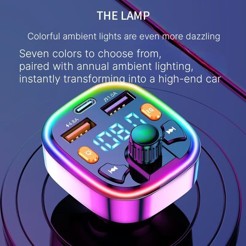 Car Bluetooth MP3 Player with Fast Charging - Hands-Free Navigation & Music