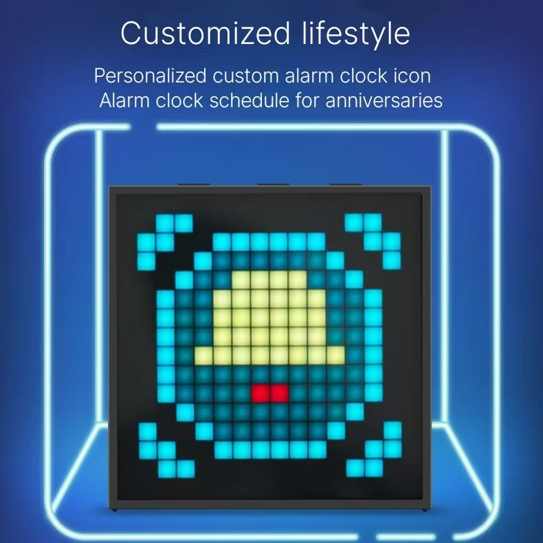 Pixel Alarm Clock Bluetooth Speaker - Tech Desk Setup Essential