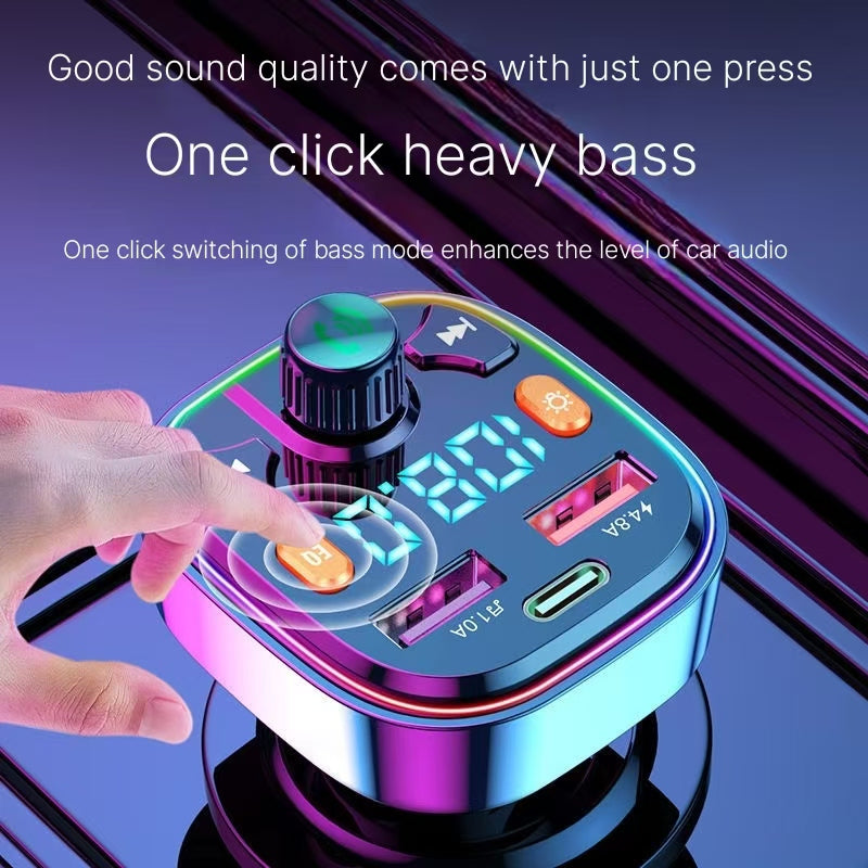 Car Bluetooth MP3 Player with Fast Charging - Hands-Free Navigation & Music