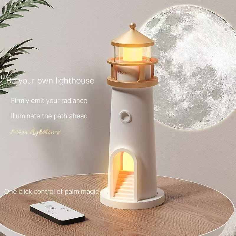Creative Moonlight Lighthouse Bluetooth Speaker - Premium Desktop Decoration Gift