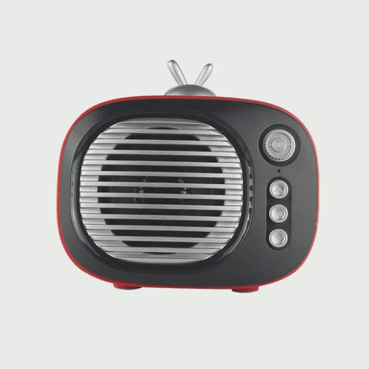 Mini Retro TV Bluetooth Speaker - Vintage Portable Wireless Audio