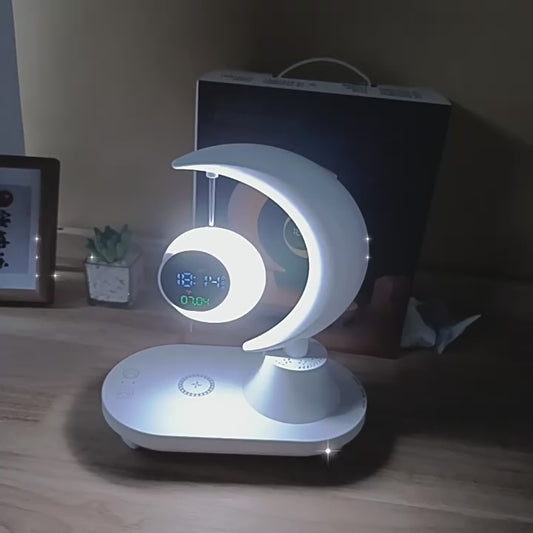 LED Bedside Lamp Bluetooth Speaker with Wireless Charging - Colorful Night Light